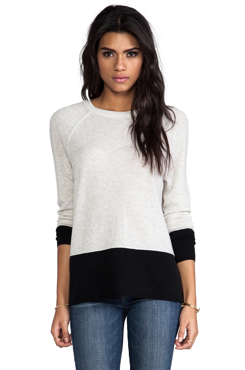 vince colorblock cashmere sweater