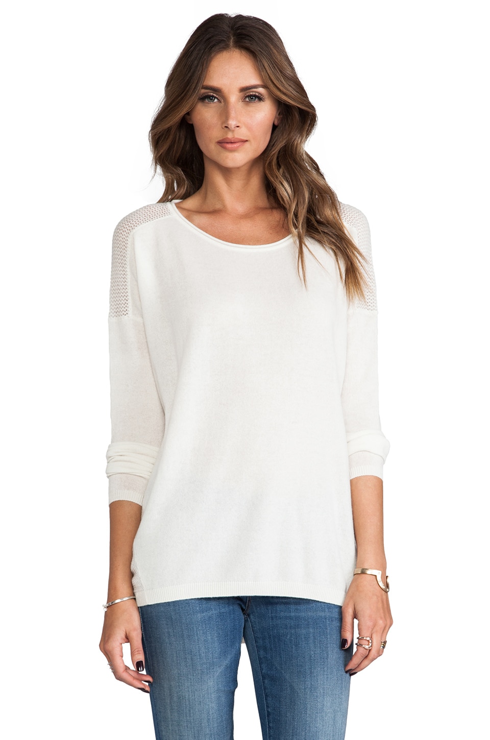 winter white cashmere sweater