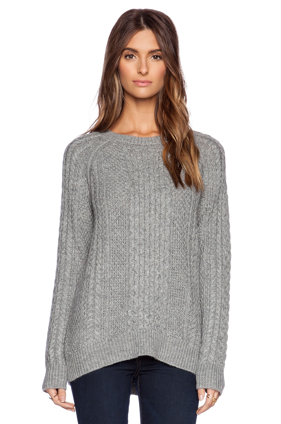 Vince Cable Knit Sweater in Cinder | REVOLVE