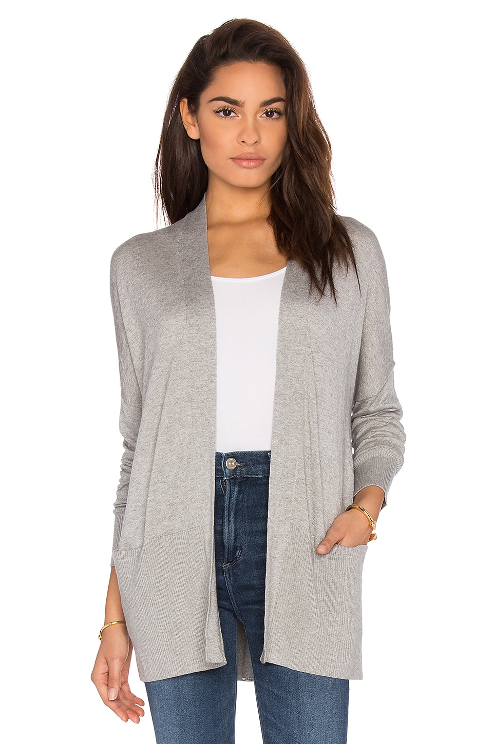 vince cashmere open front cardigan