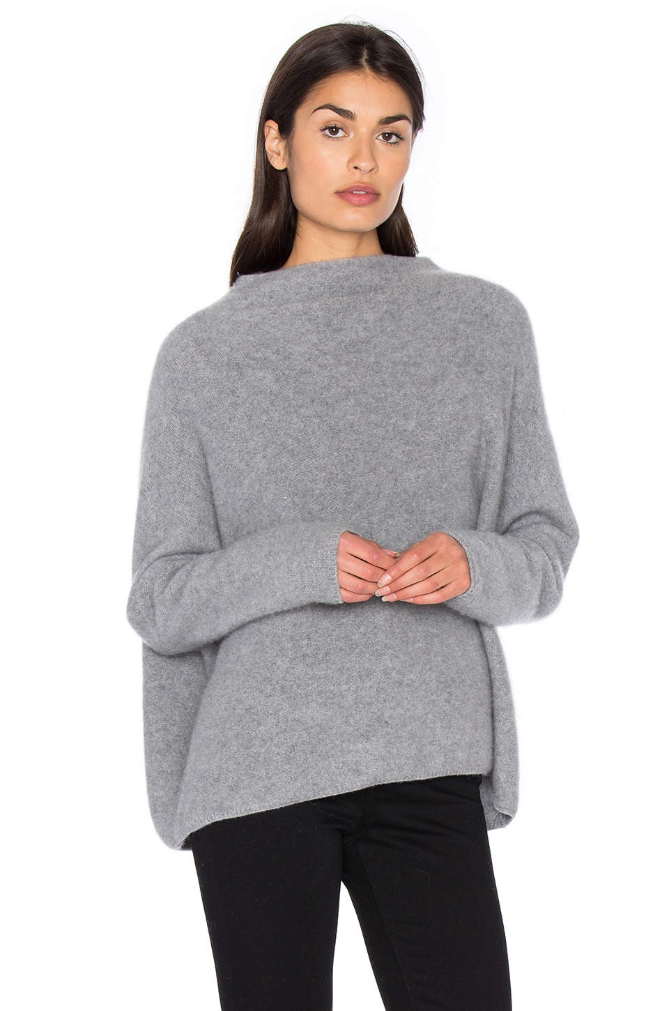 Vince Funnel Neck Sweater in Medium Grey | REVOLVE