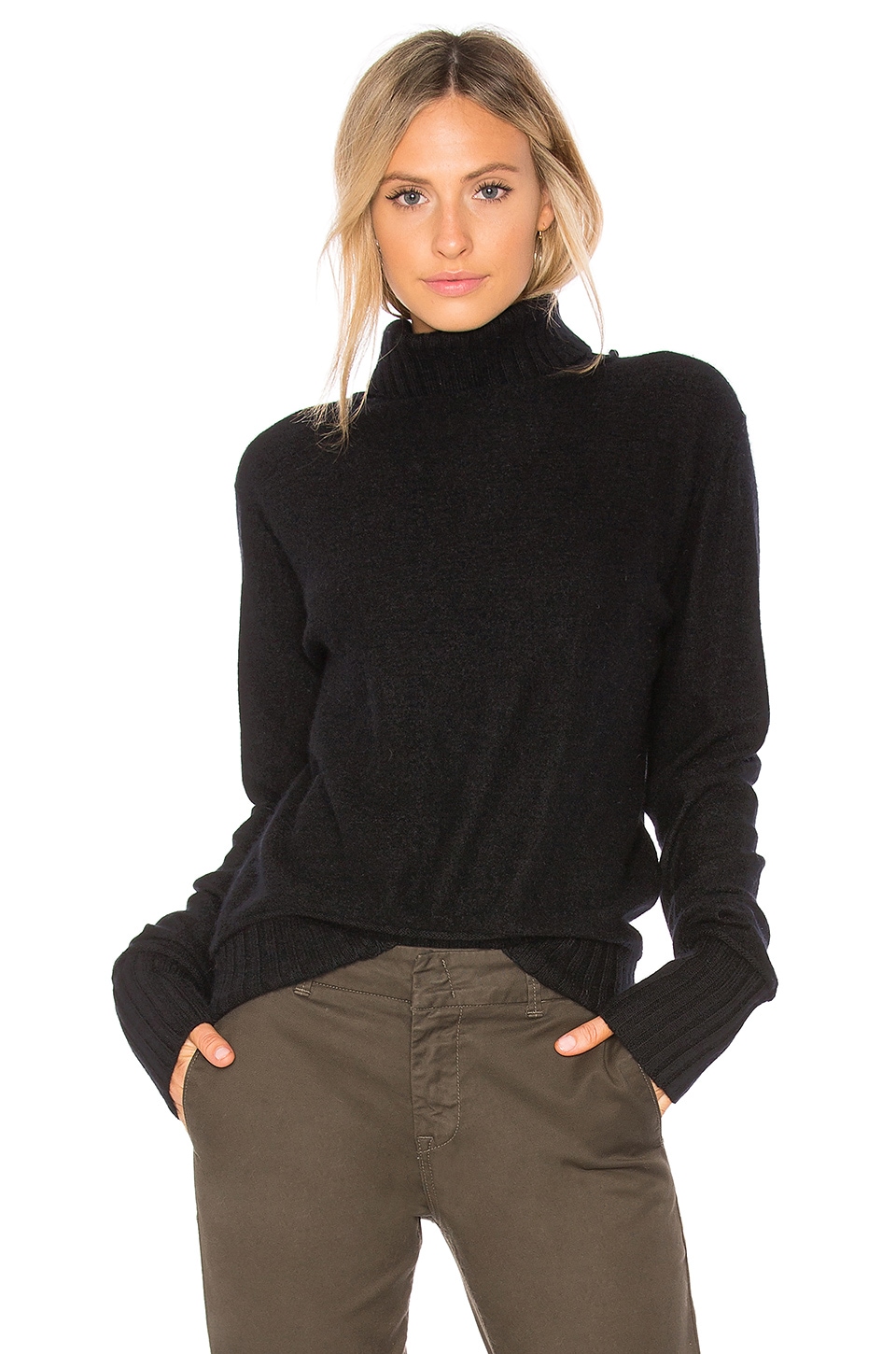 Vince Knit Turtleneck Sweater in Black | REVOLVE