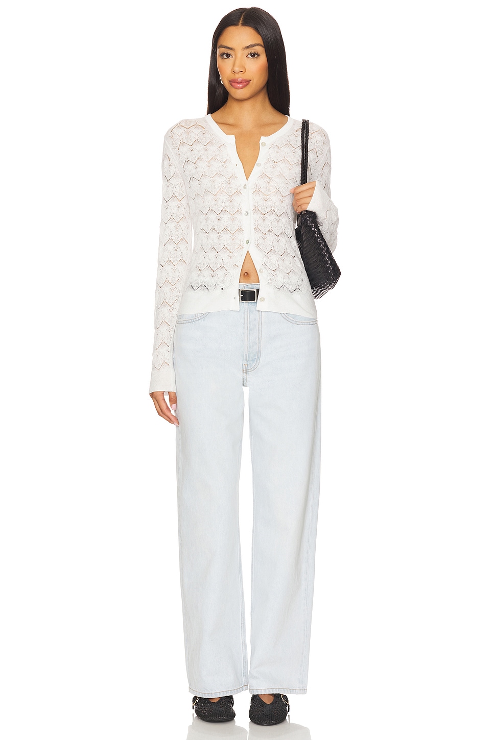 Vince Lace Stitch Cardigan