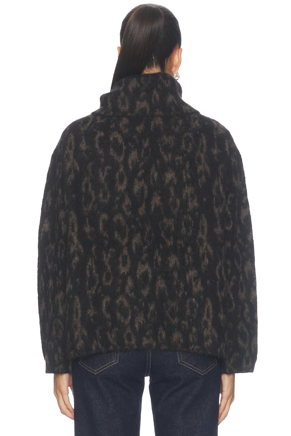 Vince Oversized Turtleneck Jacquard Sweater