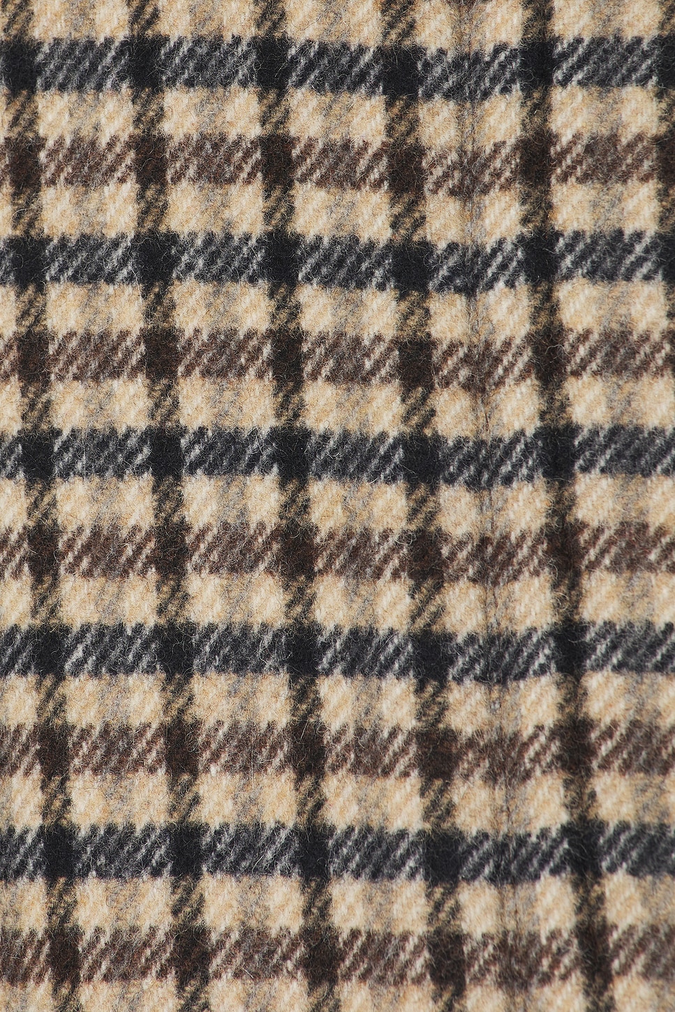 Vince Plaid Car Coat With Faux Leather Trim Plush