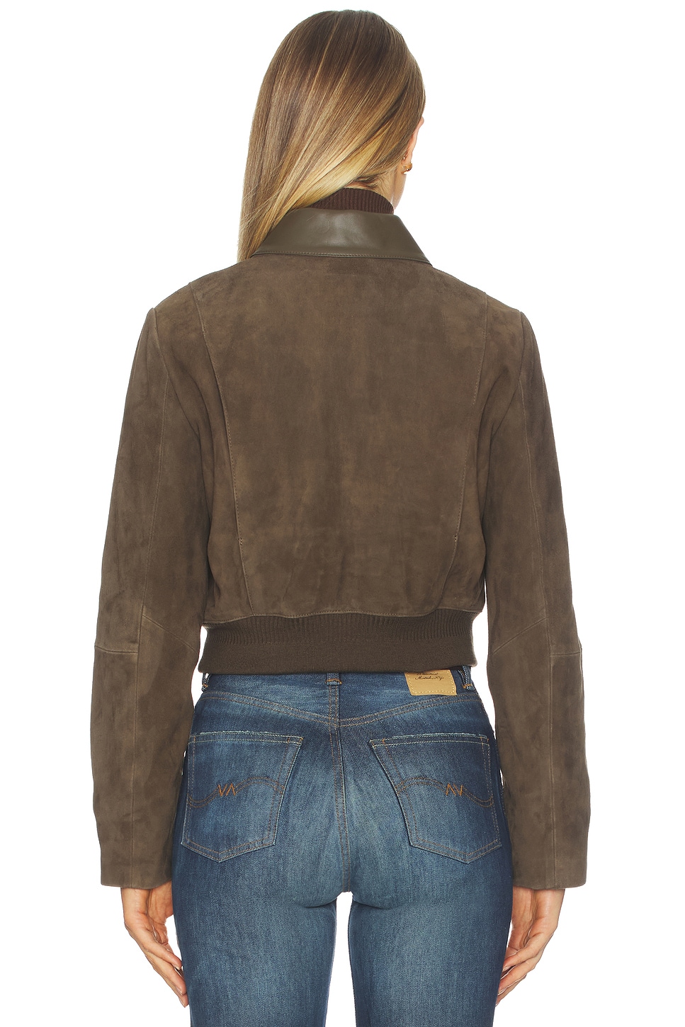 Vince Suede Shrunken Bomber