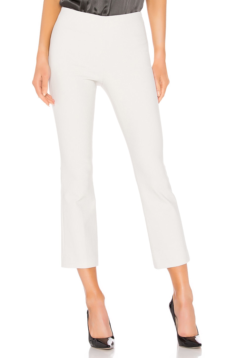 Vince Crop Flare Pant In Taupe. In Gesso
