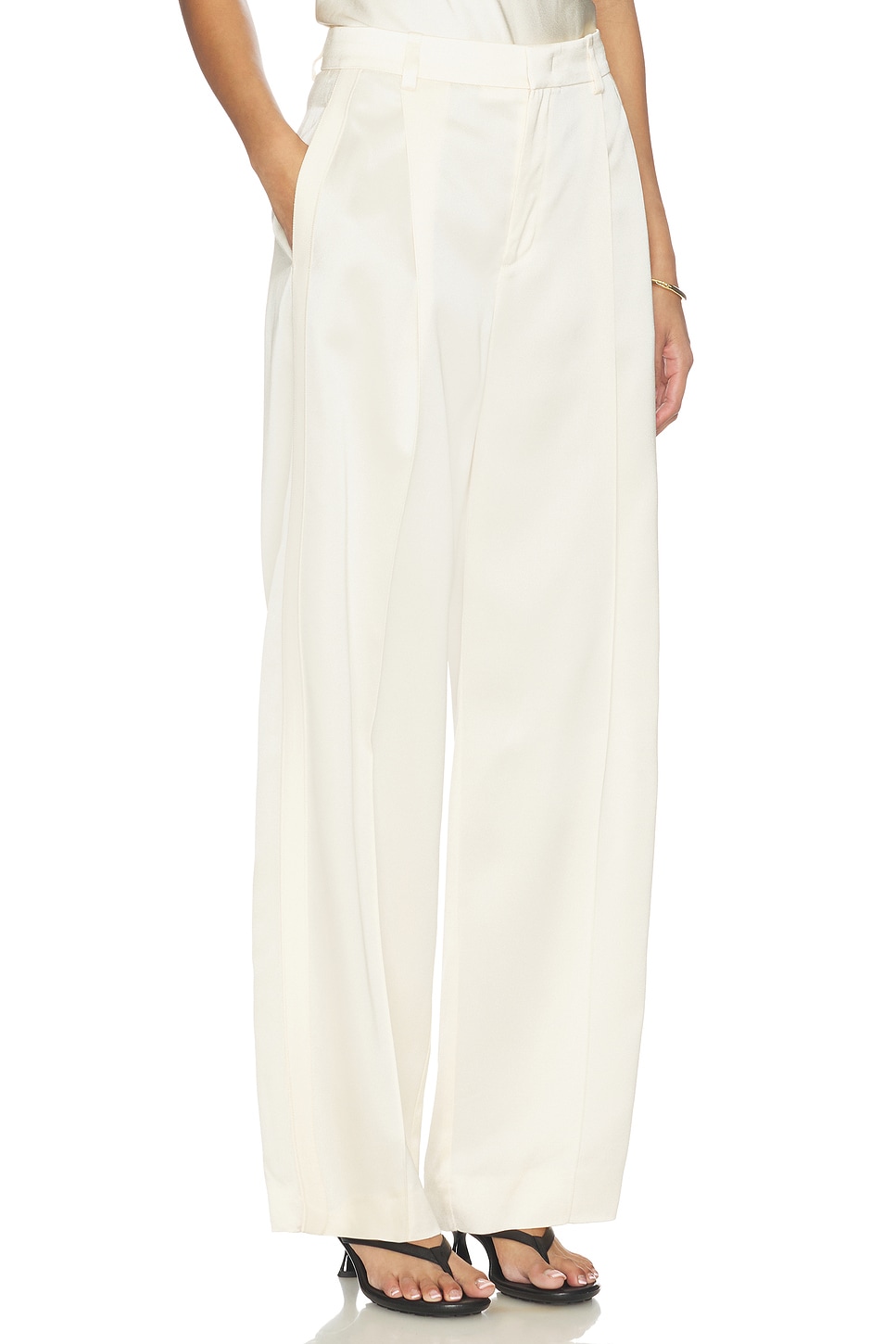 High Waist Satin Trouser - thumbnail 3