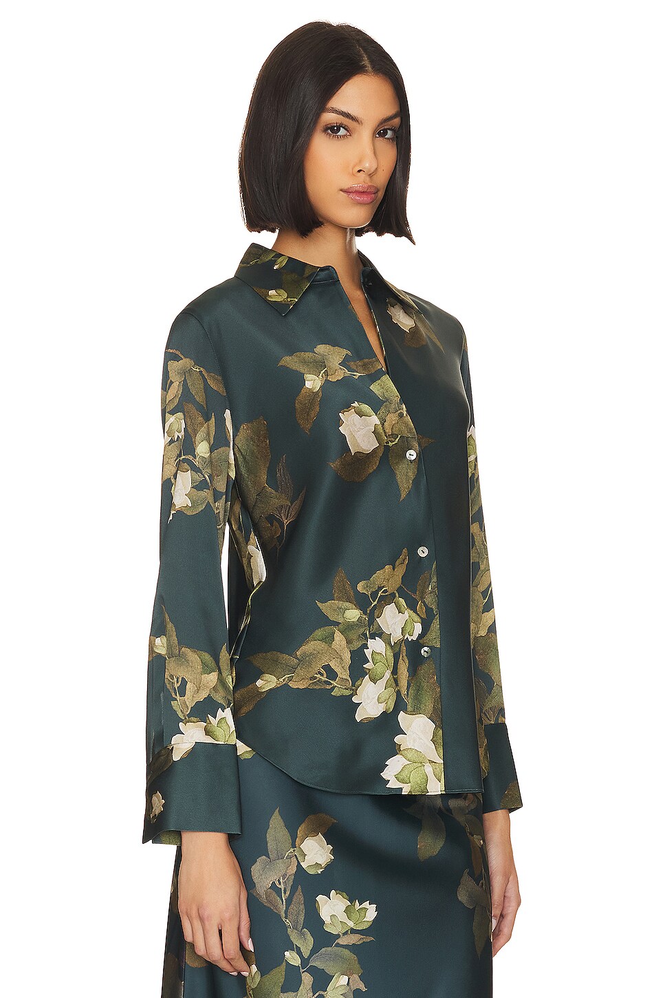 Vince Camellia Branch Bias Blouse thumbnail