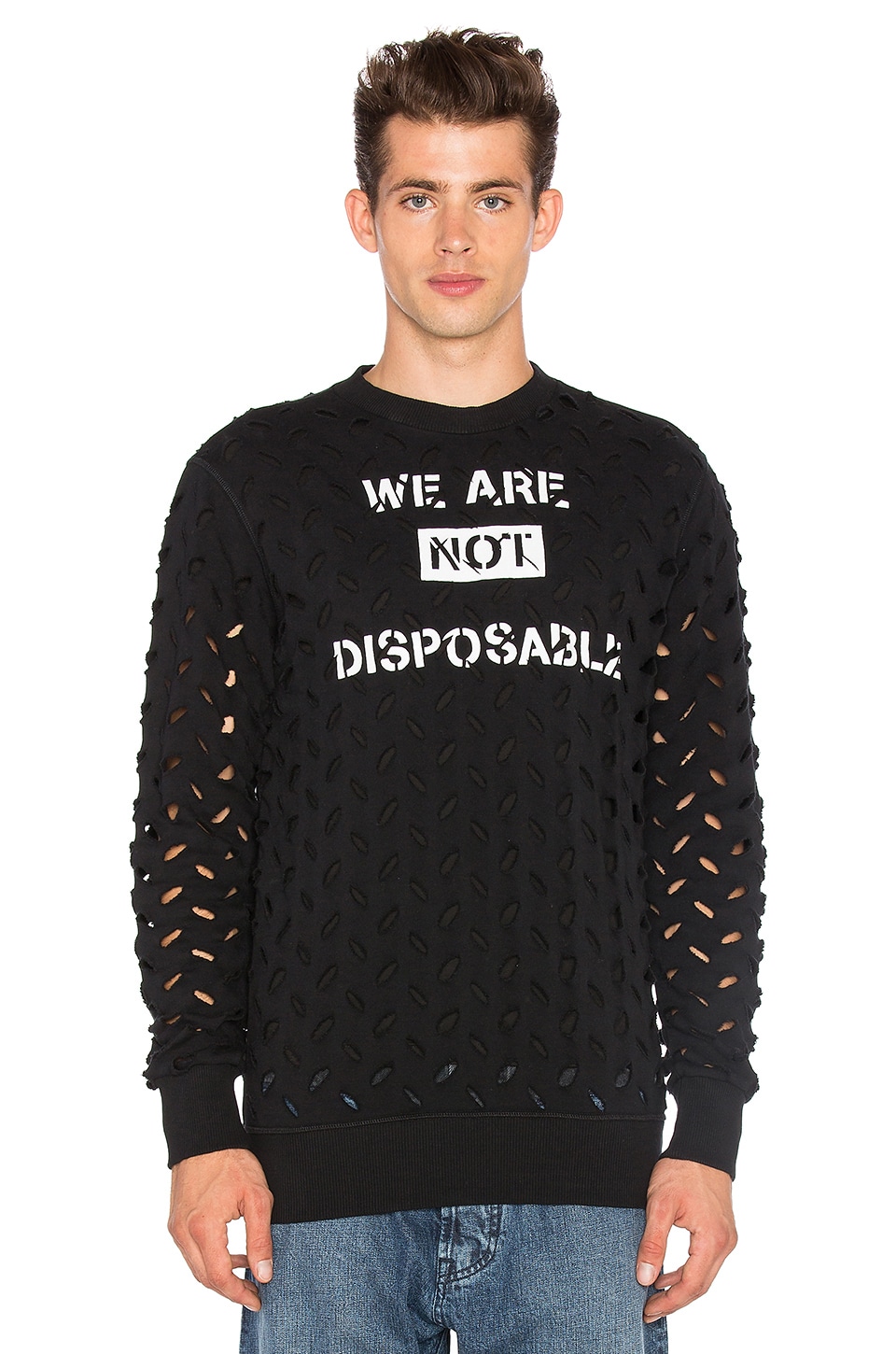 Vivienne Westwood We Are Not Disposable Sweatshirt in Black REVOLVE