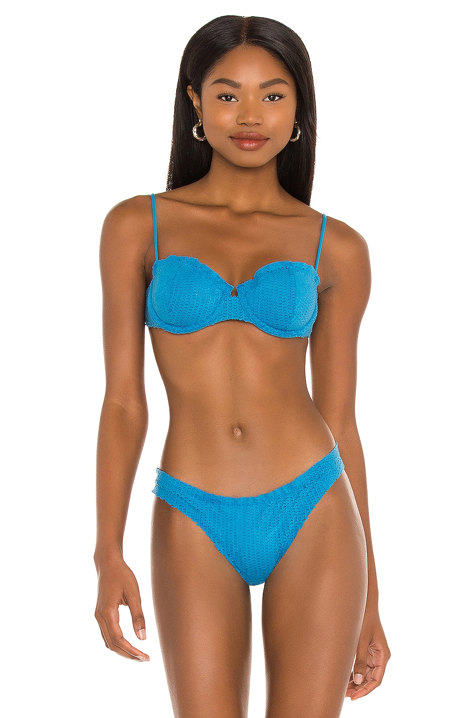 Vix Swimwear Scales Nissi Bikini Top Cobalt