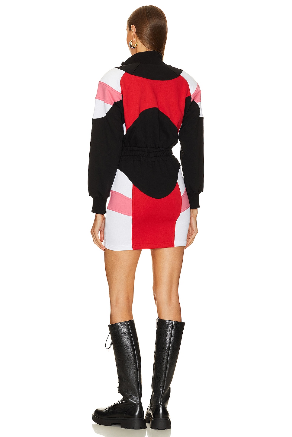 Colorblock 1173 Versace Jeans Couture Colorblock Dress in Black & Red | REVOLVE
