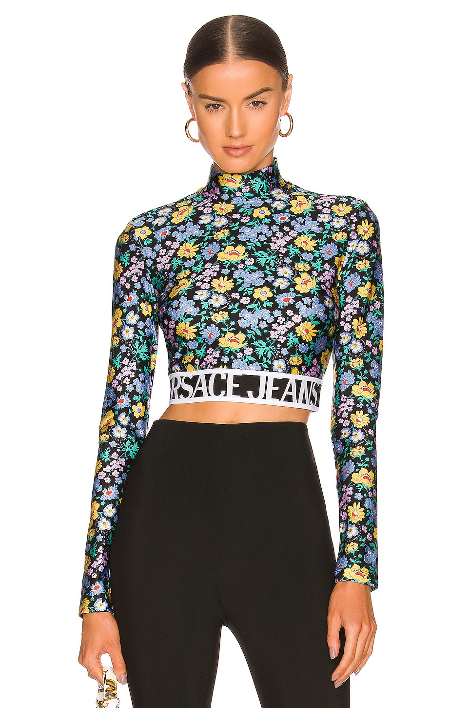 versace jeans couture crop top