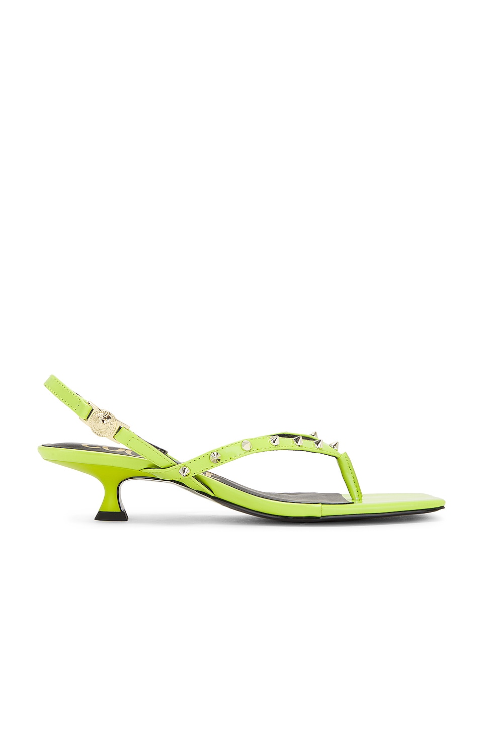 Versace Jeans Couture Courtney Sandals in Lime | REVOLVE
