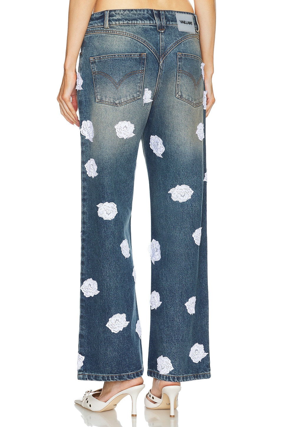 Vaillant V-shape Waist Washed And Stained Denim thumbnail