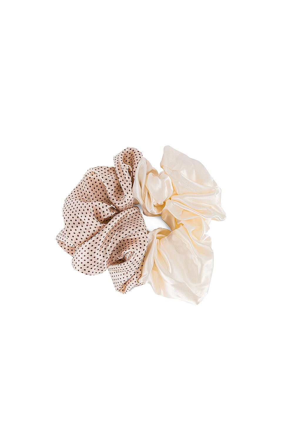 Valet Semi Dot Scrunchie in Cream