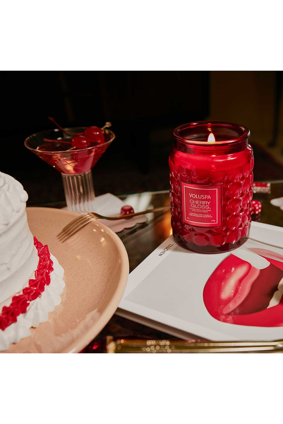 Voluspa Cherry Gloss Large Jar Candle | REVOLVE