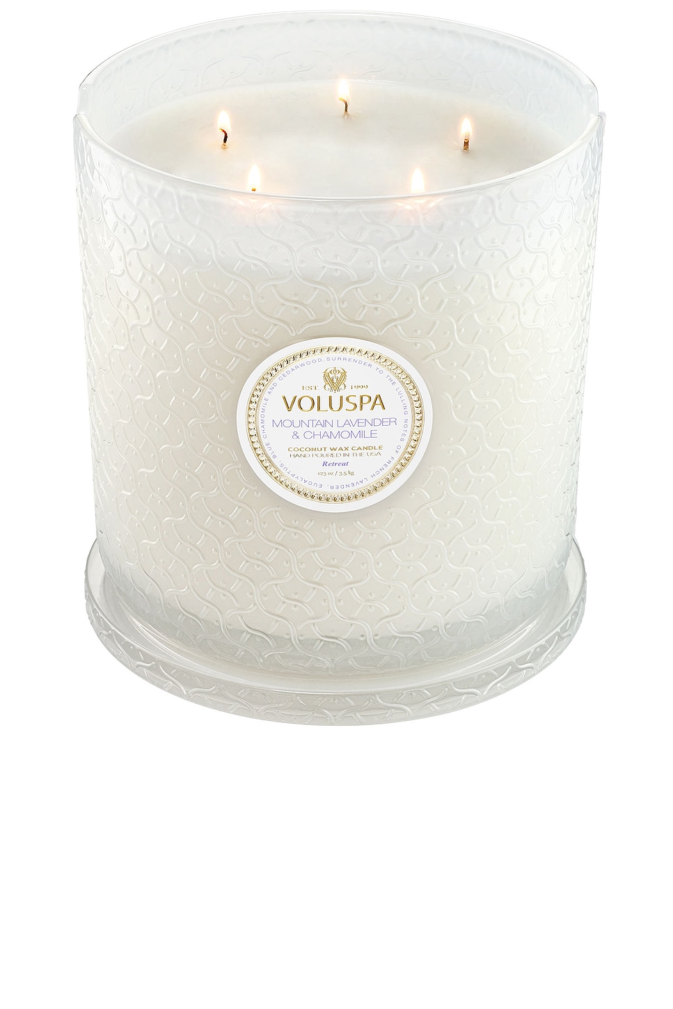 Mountain Lavender & Chamomile 5 Wick Hearth Candle - thumbnail 3