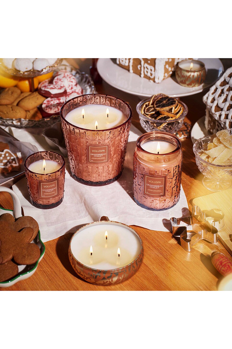 Gingerbread Chalet 3 Wick Hearth Candle