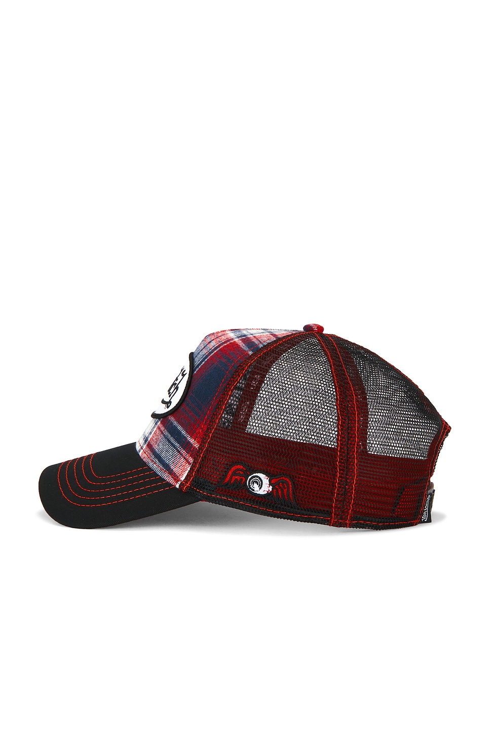 Von Dutch Plaid Trucker Hat in Team Red | REVOLVE display picture 2