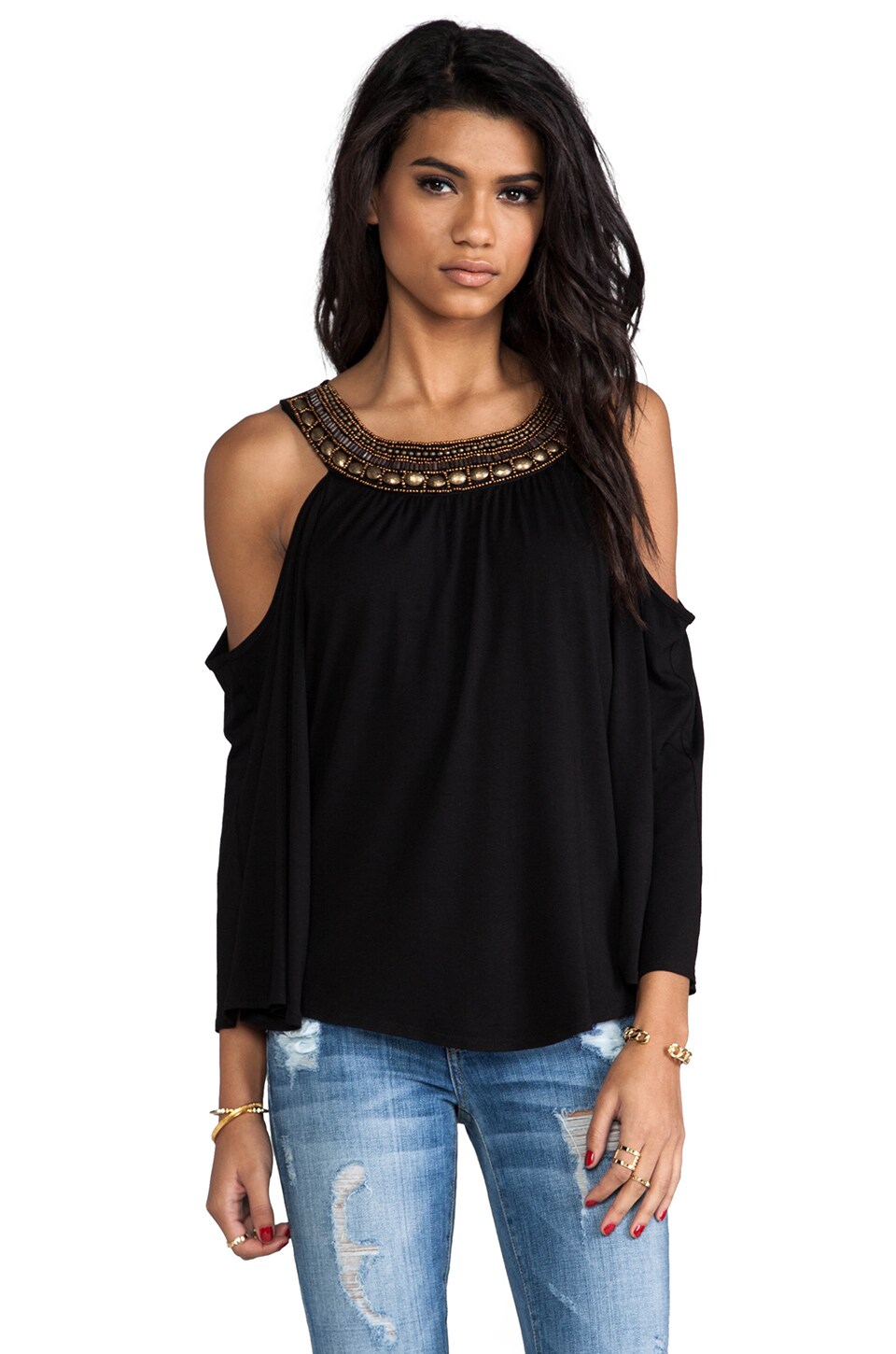 VOOM by Joy Han Elyse Open Shoulder Top 