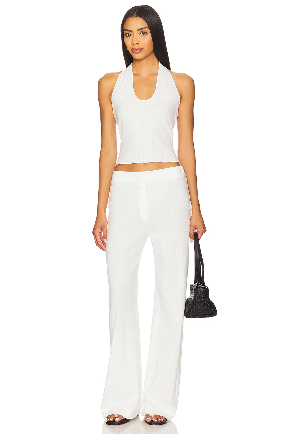 Pointelle Halter Top