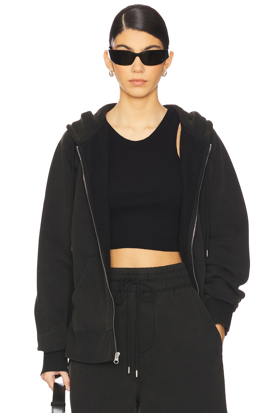 WAO The Zip Hoodie in Washed Black | REVOLVE