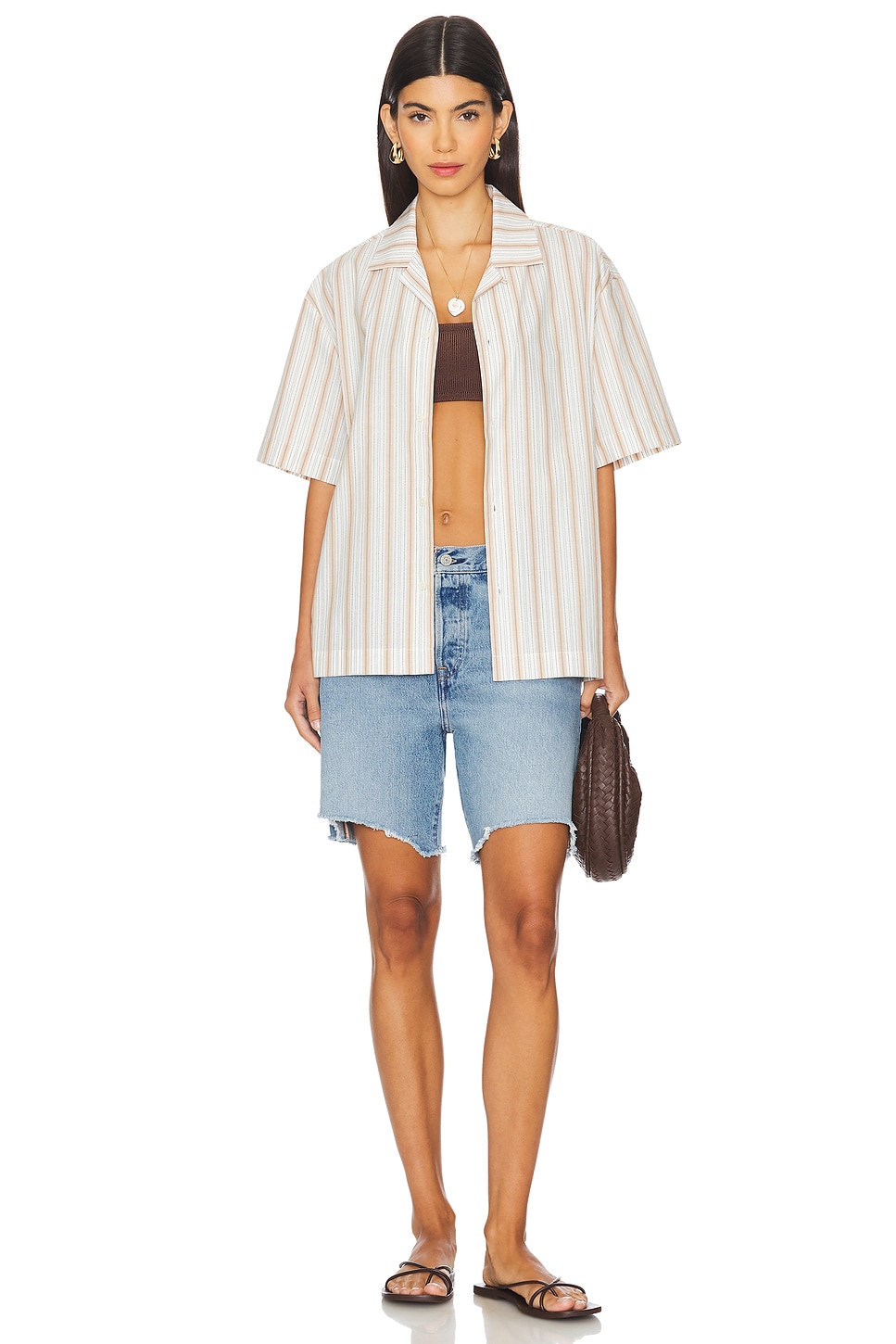 WAO Textured Stripe Camp Shirt thumbnail