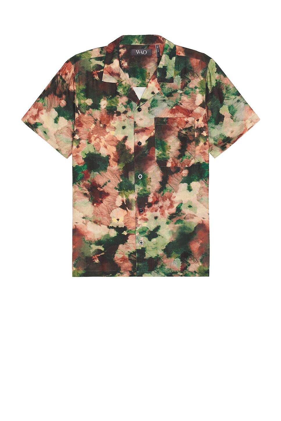 WAO The Camp Shirt in Olive Brown Abstract