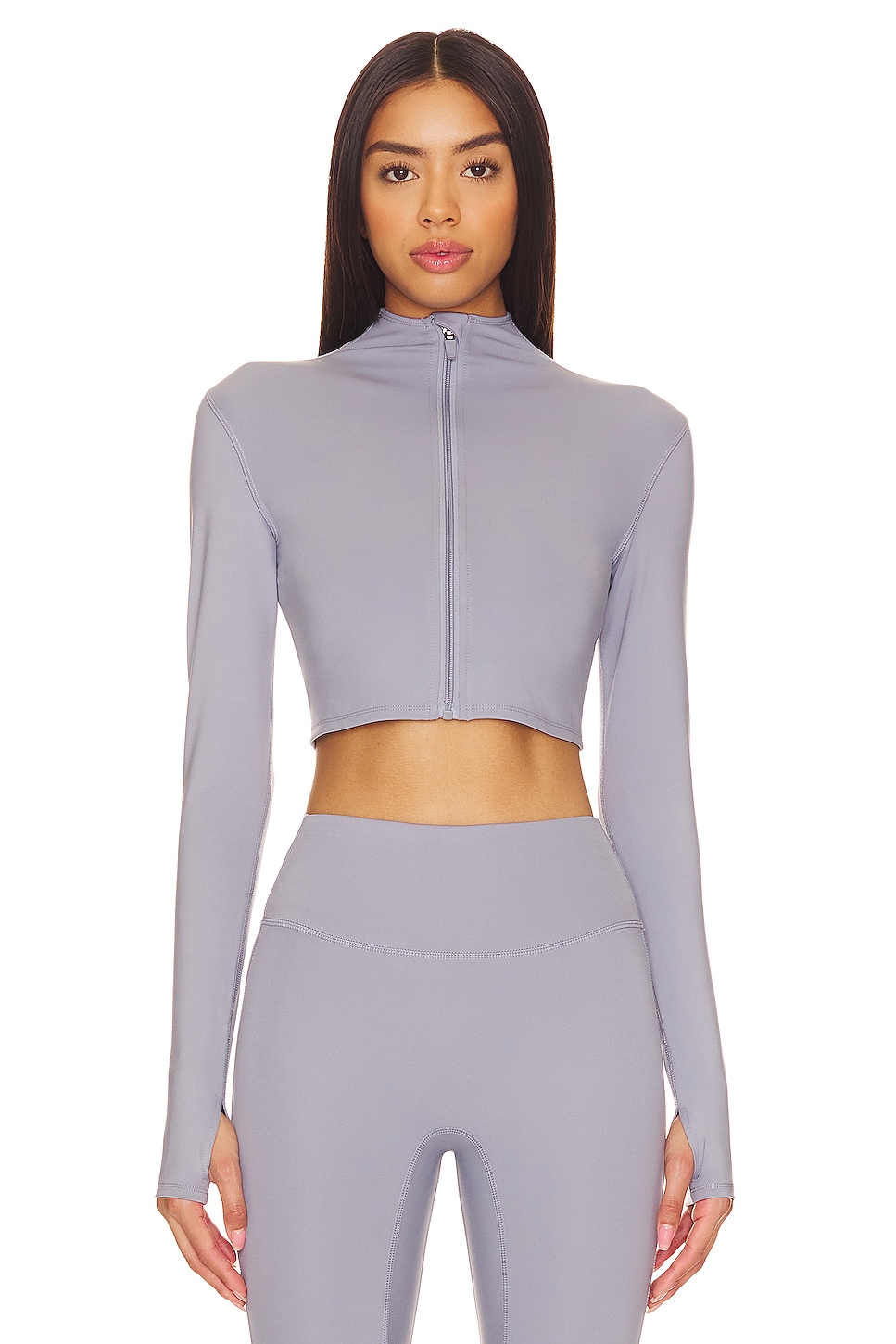 WellBeing + BeingWell FlowWell Nova Cropped Jacket in Windy Grey | REVOLVE
