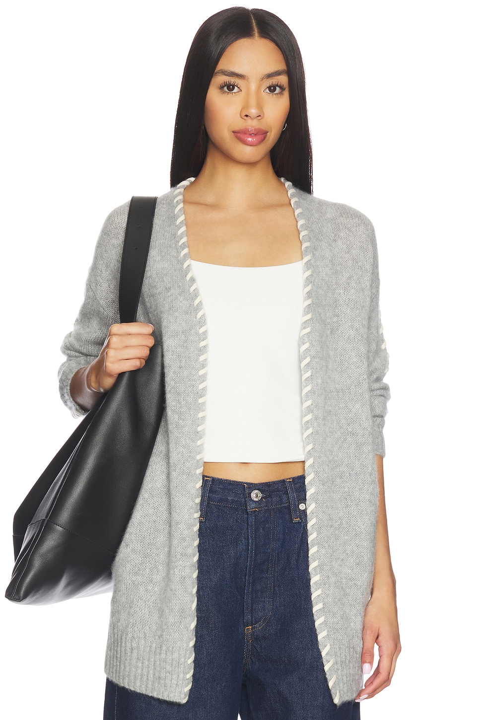 W. Cashmere Jessamine Midi Cardigan in Flint | REVOLVE