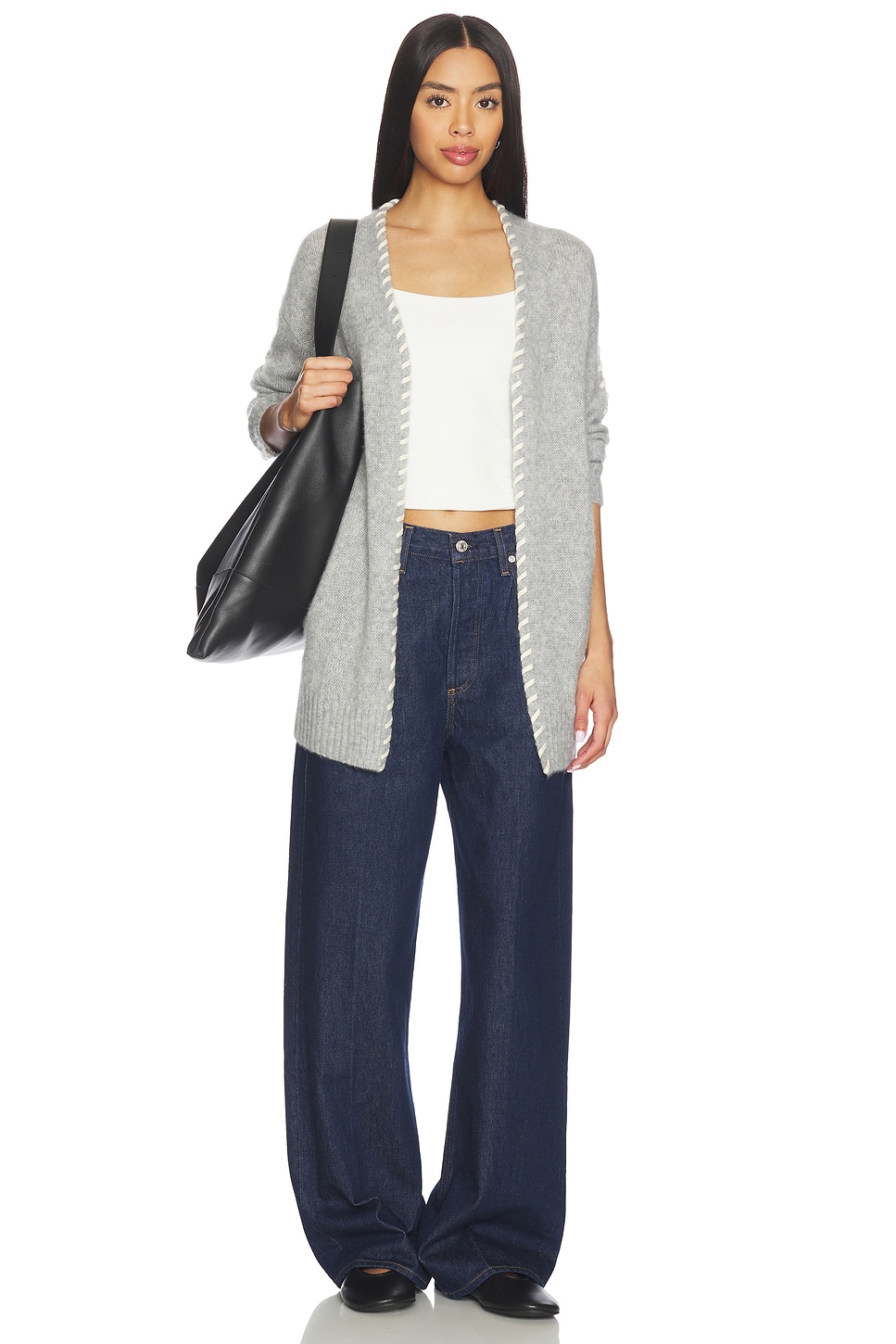 W. Cashmere Jessamine Midi Cardigan in Flint | REVOLVE