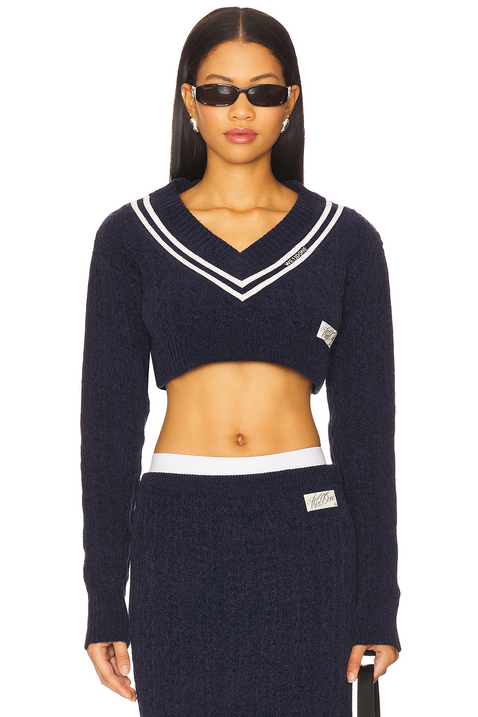 WE11DONE セーター - Navy | REVOLVE 