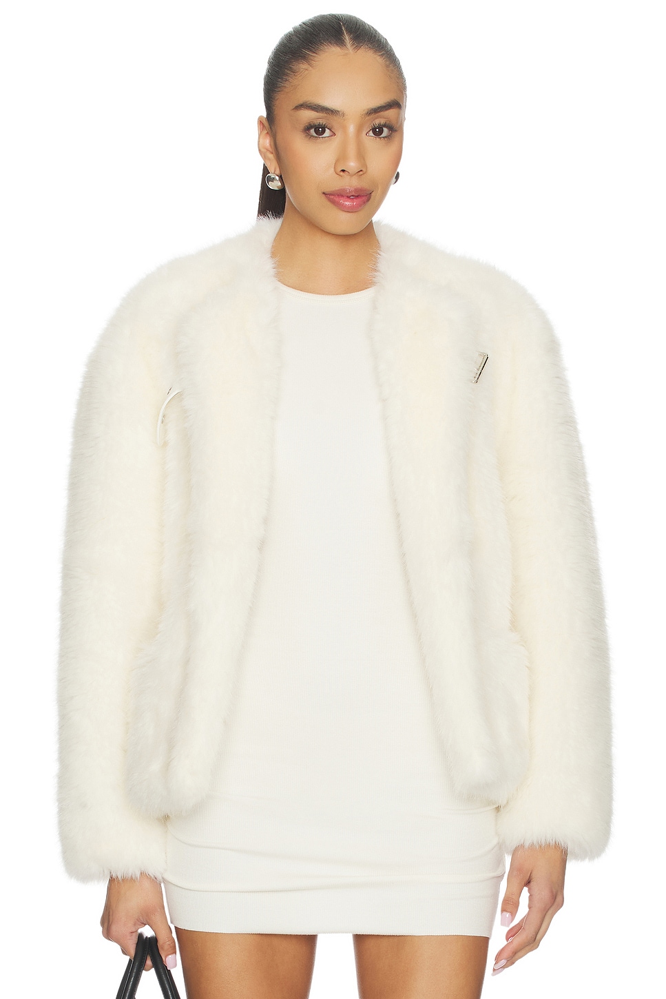 Faux Fur Belt Jacket - thumbnail 3