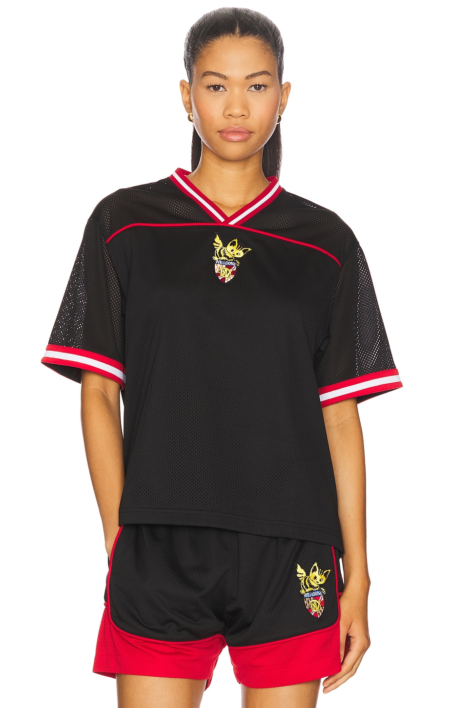 WE11 DONE Mesh Track T-shirt