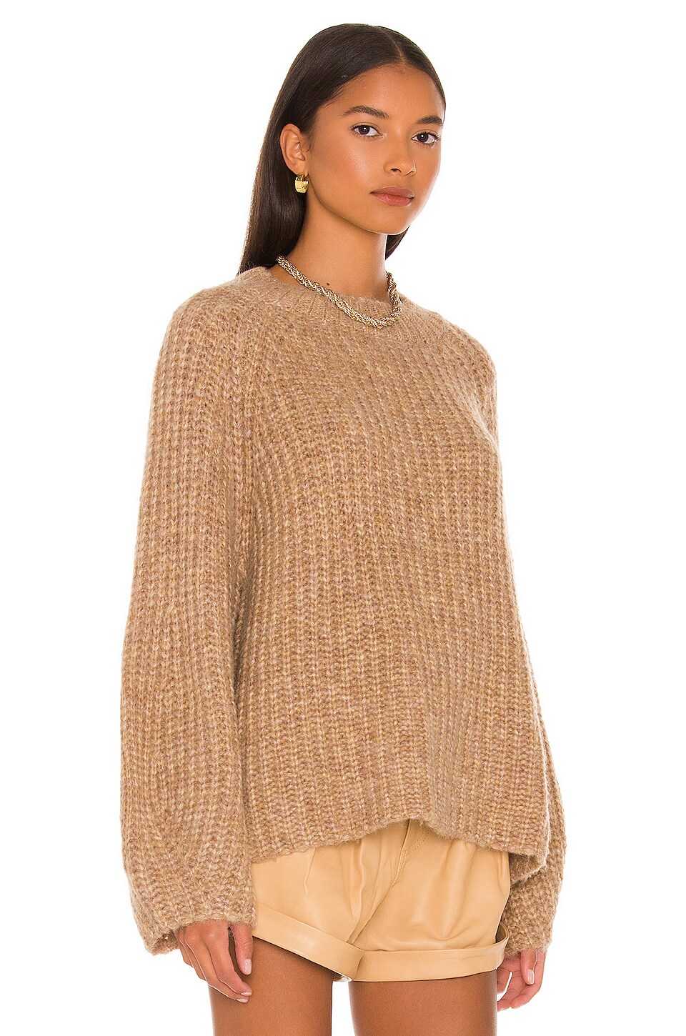 Weekend Stories Sonoma Crew Neck Sweater in Toffee