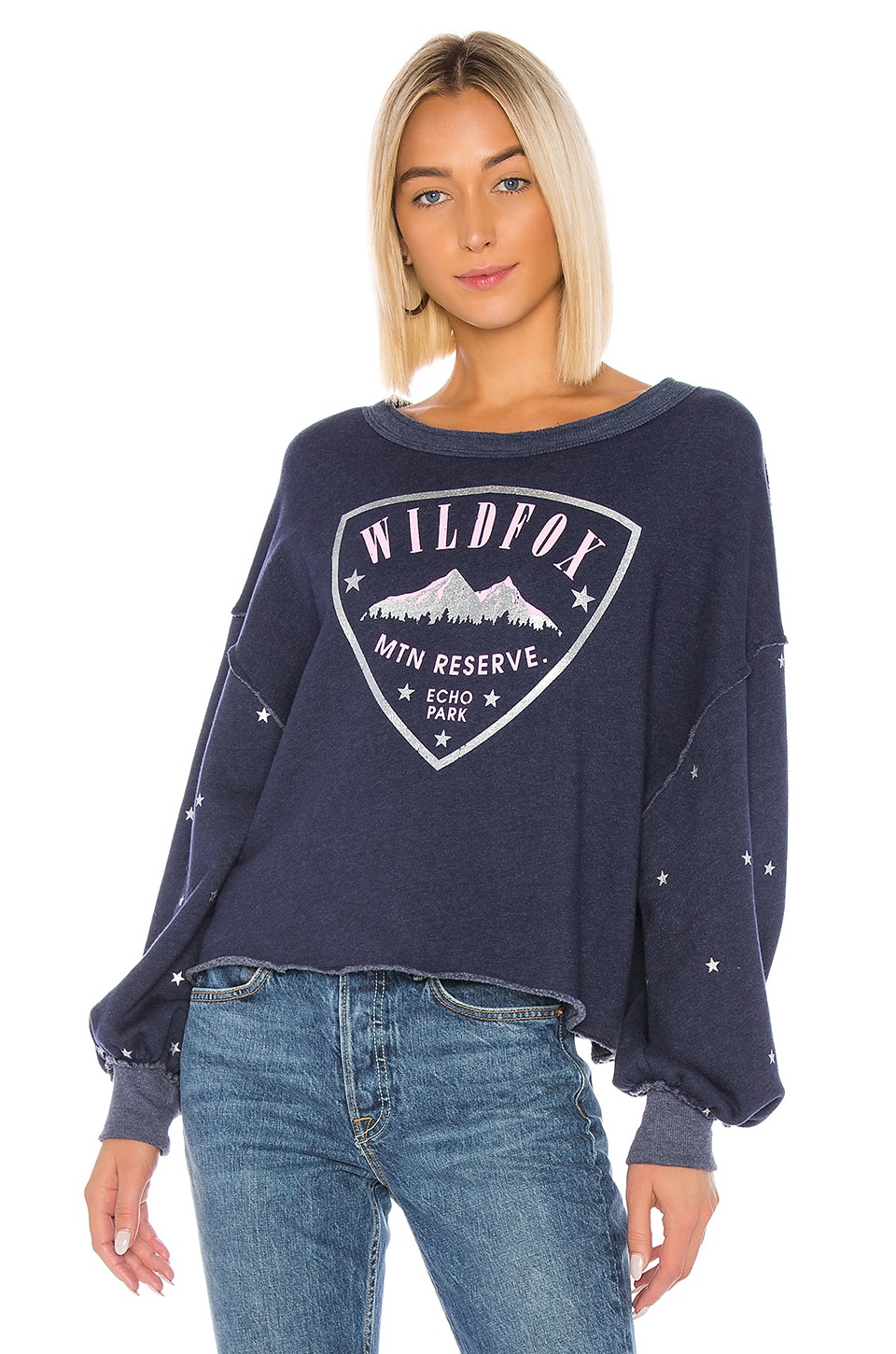 Wildfox Couture Crest Olivia Sweatshirt in Oxford | REVOLVE