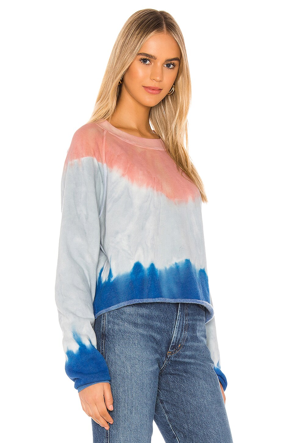 Wildfox Couture Monte Crop Sweatshirt in Guava Dip Dye