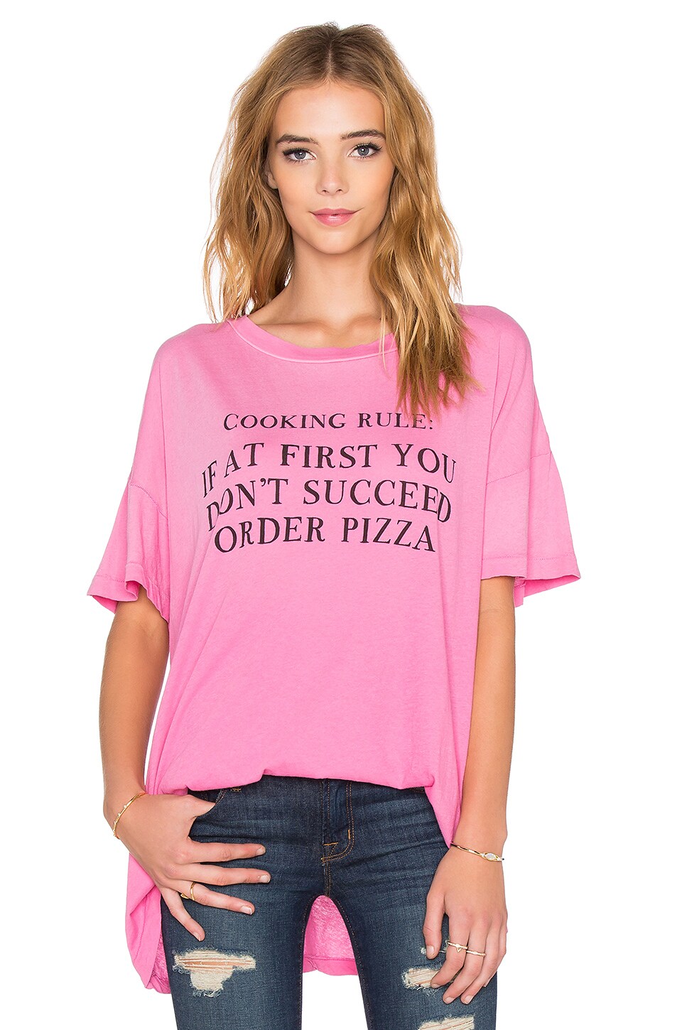 Wildfox Couture Cooking Rules Tee in Dirty Bogainvillea | REVOLVE