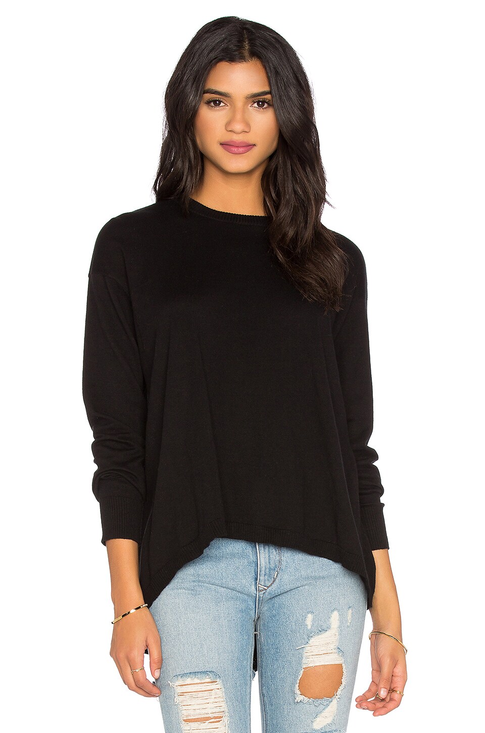 black slouchy sweater