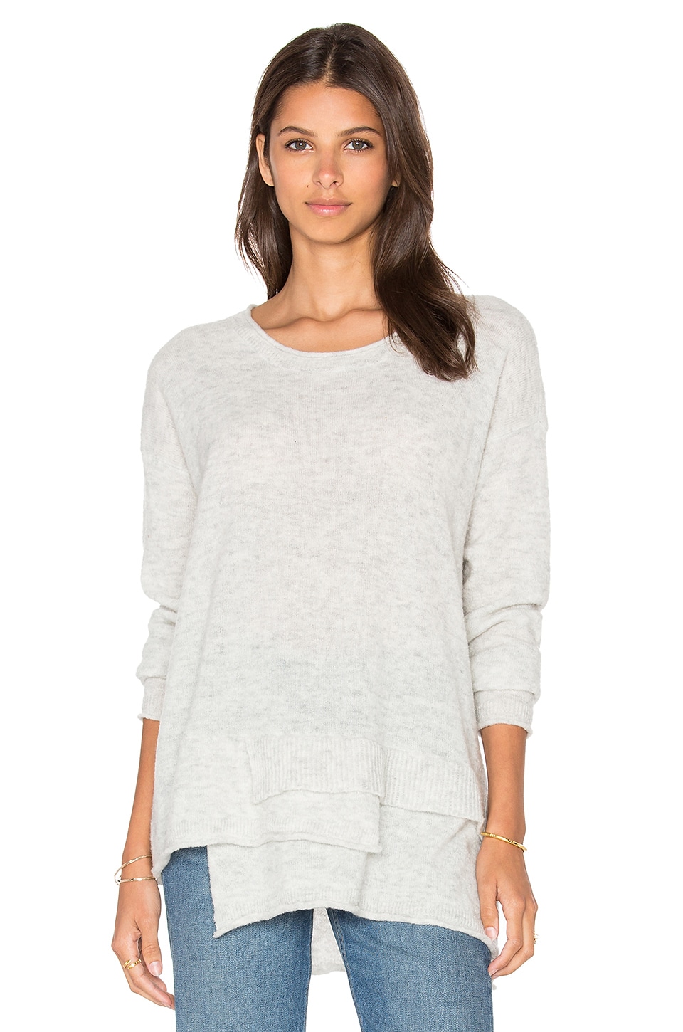 Wilt Mock Layered Sweater in Grey 