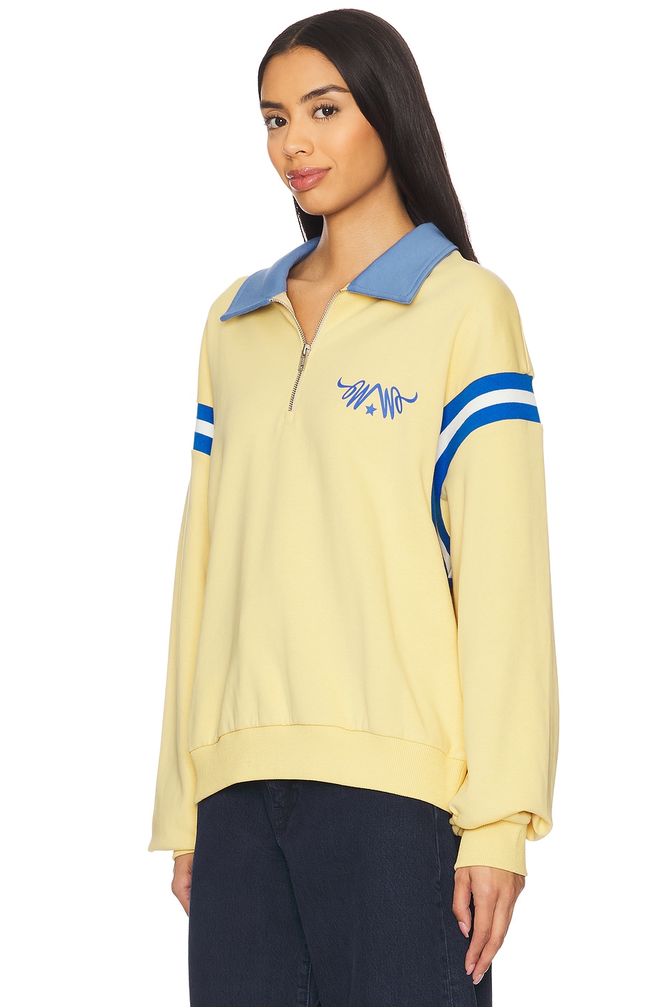 Wish Me Luck Quarter Zip Long Sleeve Polo