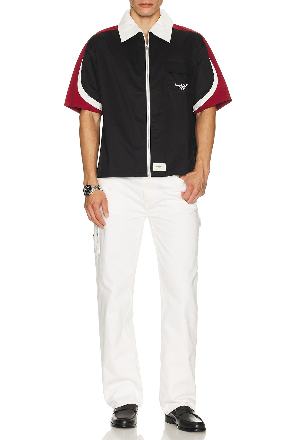 Work Zip Up Top