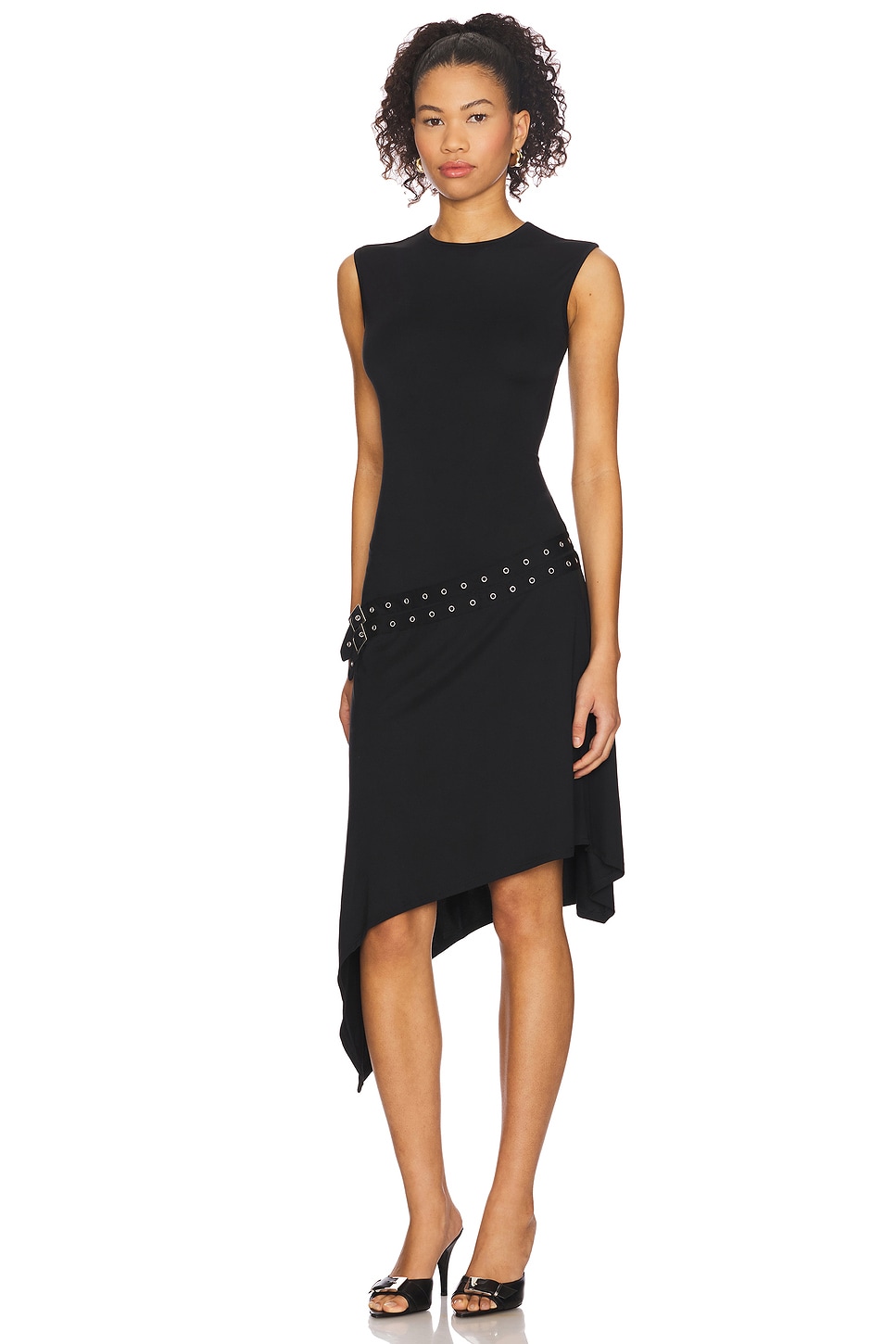 gabriella denim dress ALIGNE Gabriella Short-Sleeve Midi Dress