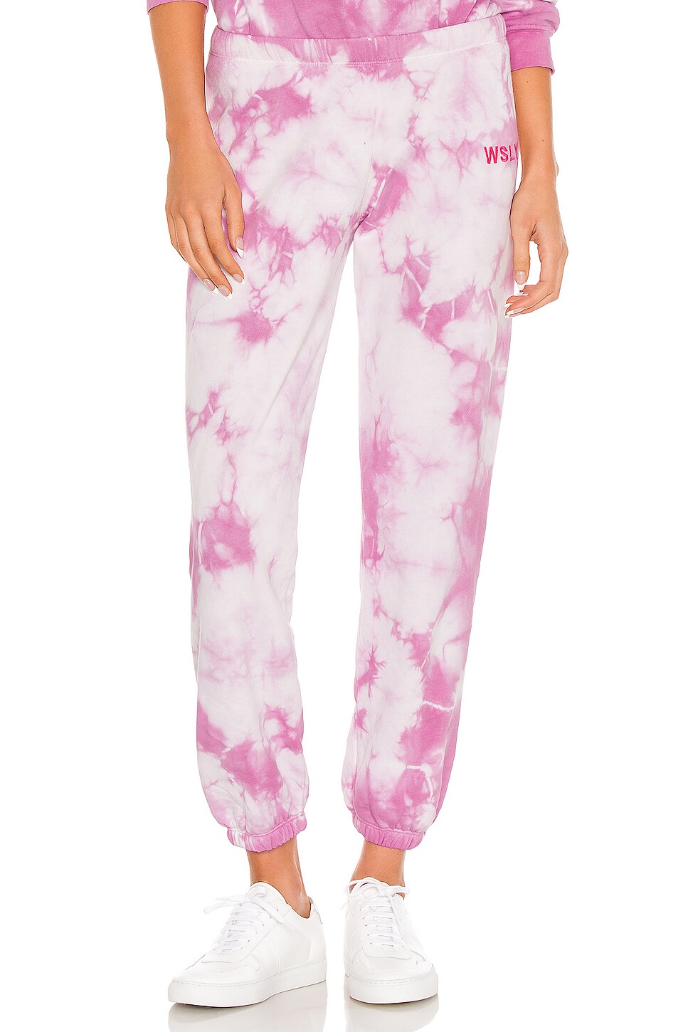 WSLY Ecosoft Classic Jogger Washed Orchid Tie Dye