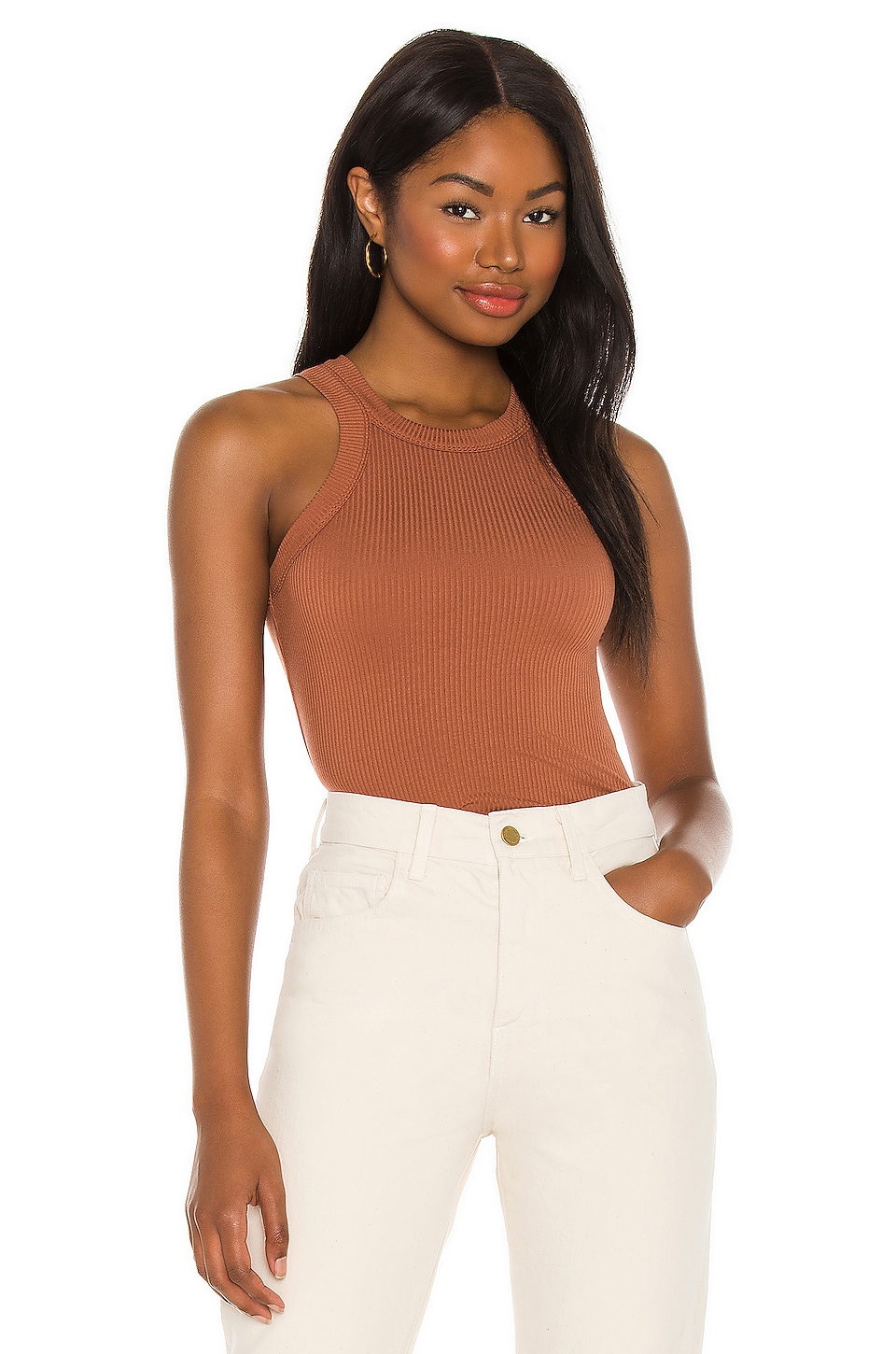 WSLY Rivington Ribbed Tank in Rust | REVOLVE