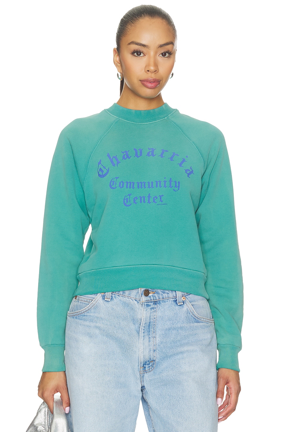 Community Center Shrunken Raglan Sweatshirt - thumbnail 2