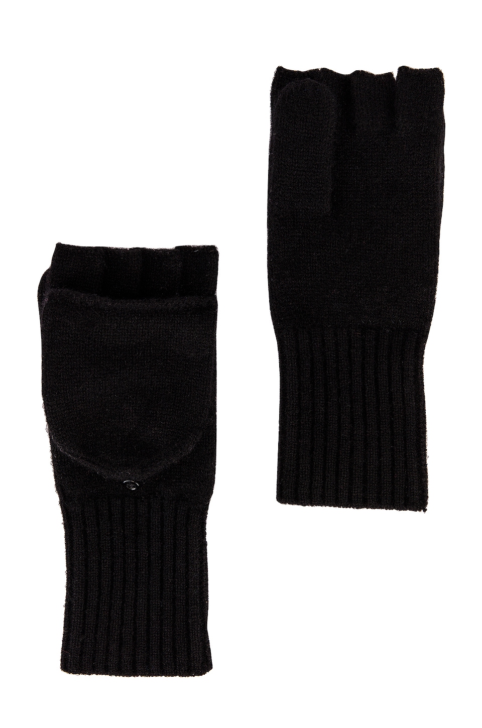 White + Warren Pop Top Glove in Black | REVOLVE