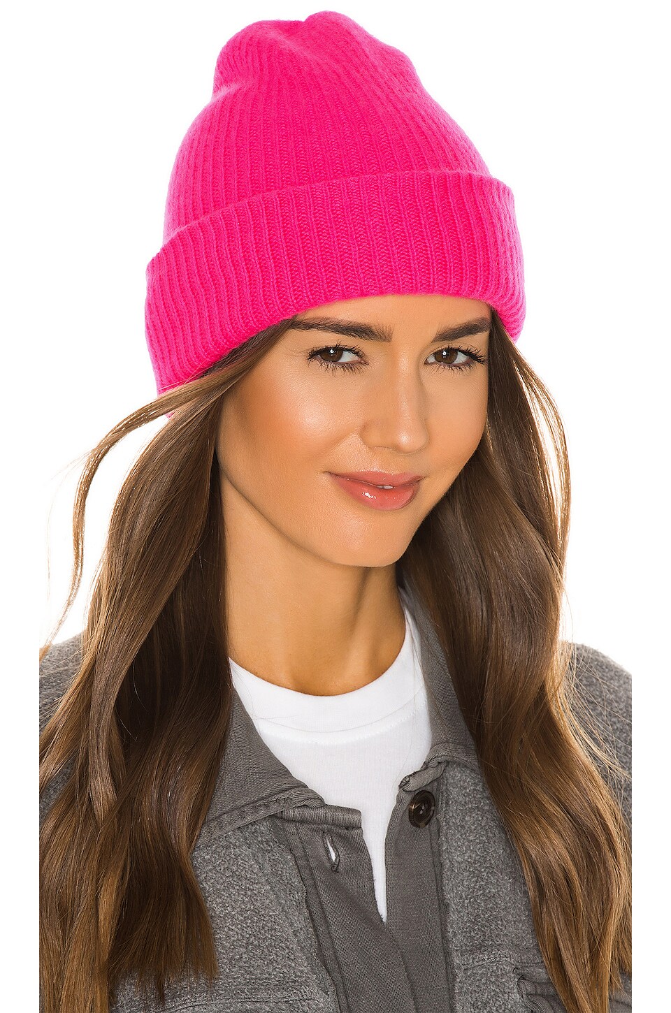 White + Warren Plush Rib Beanie in 