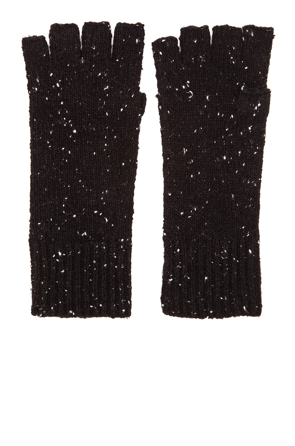 White + Warren Fingerless Glove in Black Fleck REVOLVE